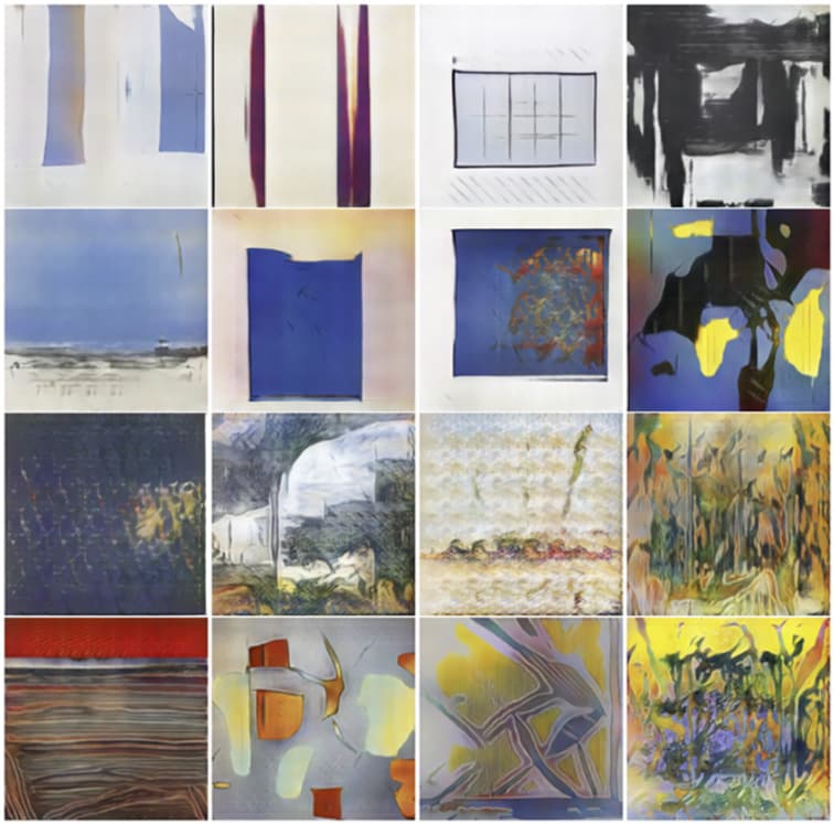 Le site Internet du projet AICAN d'Ahmed Elgammal, sur lequel découvrir des œuvres calculées par CAN.